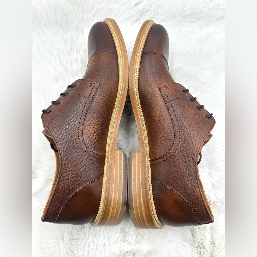 Taft The Rome shoe Cognac Brown Leather Dress Lace Up Oxford Shoes EU 41 US 8 - Picture 8 of 11